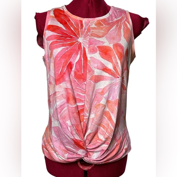Charlie B water-colour floral print Sleeveless Women's Top - Picture 1 of 6